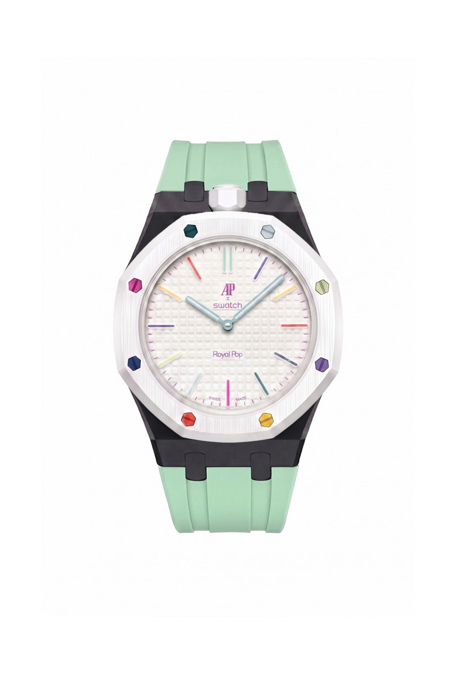 Huit Blanc Royal Pop Rubber Strap