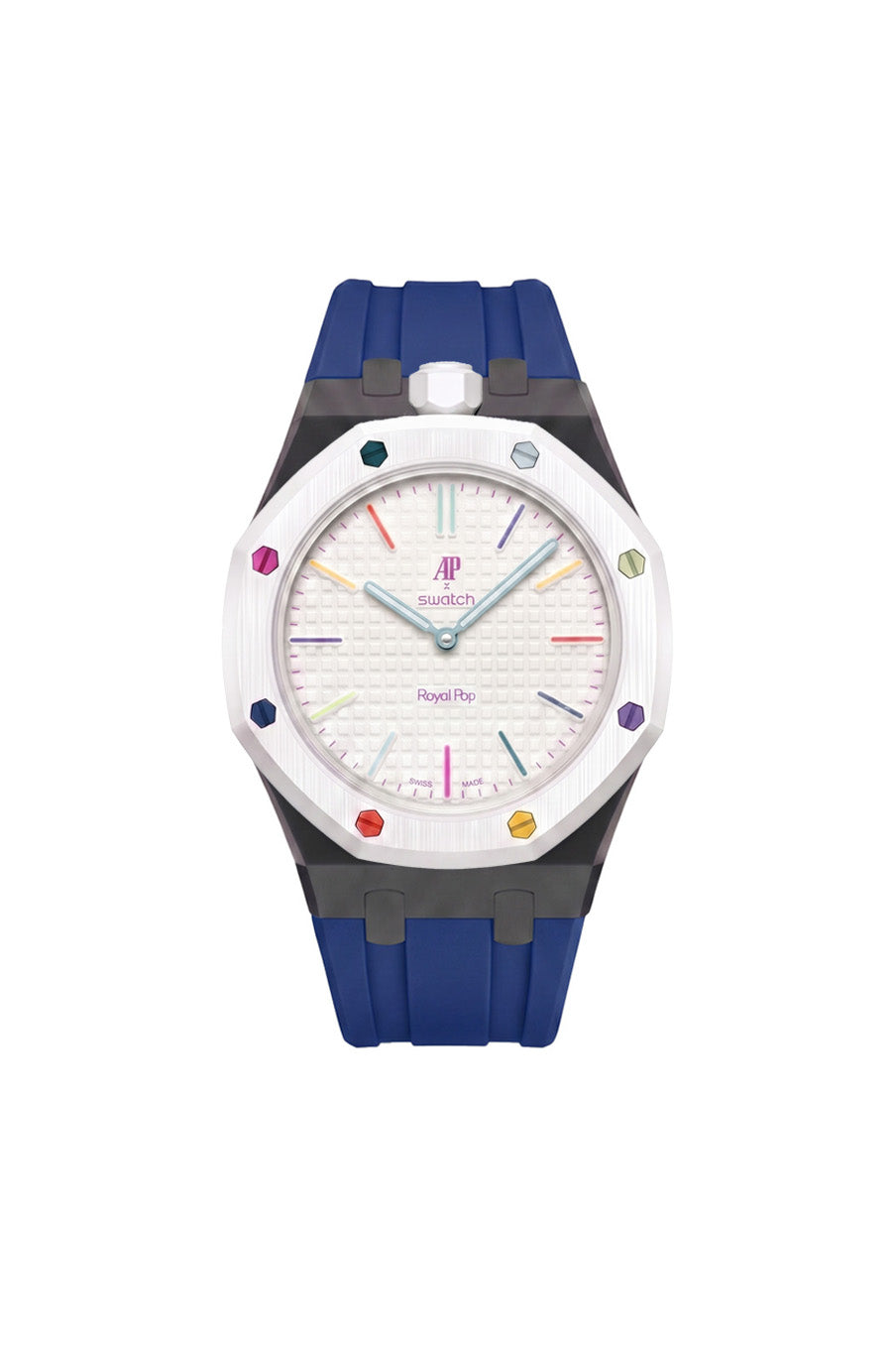 Huit Blanc Royal Pop Rubber Strap
