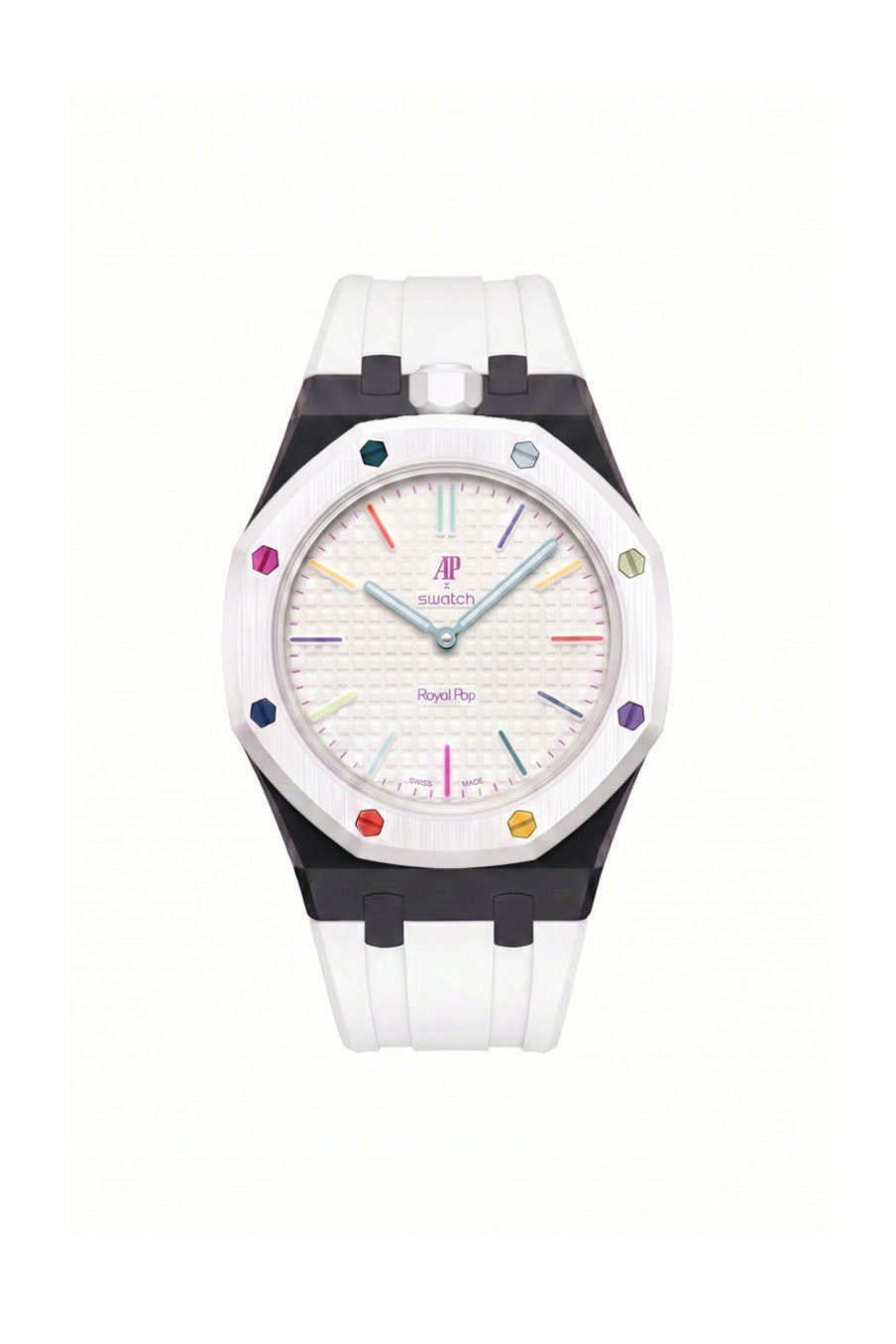 Huit Blanc Royal Pop Rubber Strap