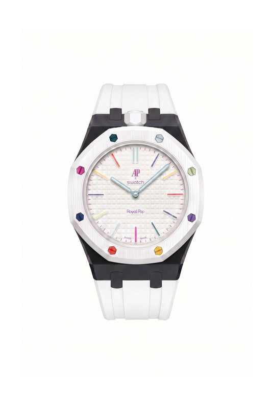 Huit Blanc Royal Pop Rubber Strap