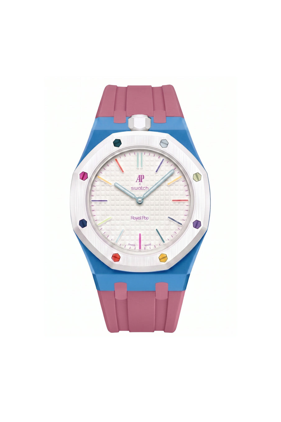 Huit Blanc Royal Pop Rubber Strap