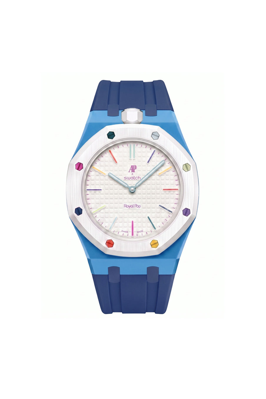 Huit Blanc Royal Pop Rubber Strap