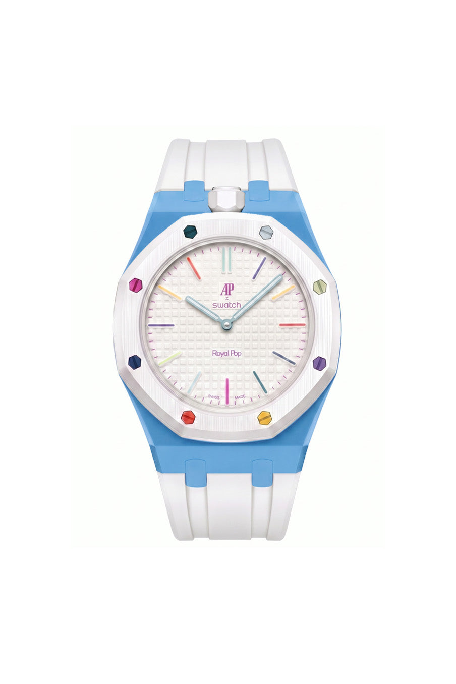 Huit Blanc Royal Pop Rubber Strap