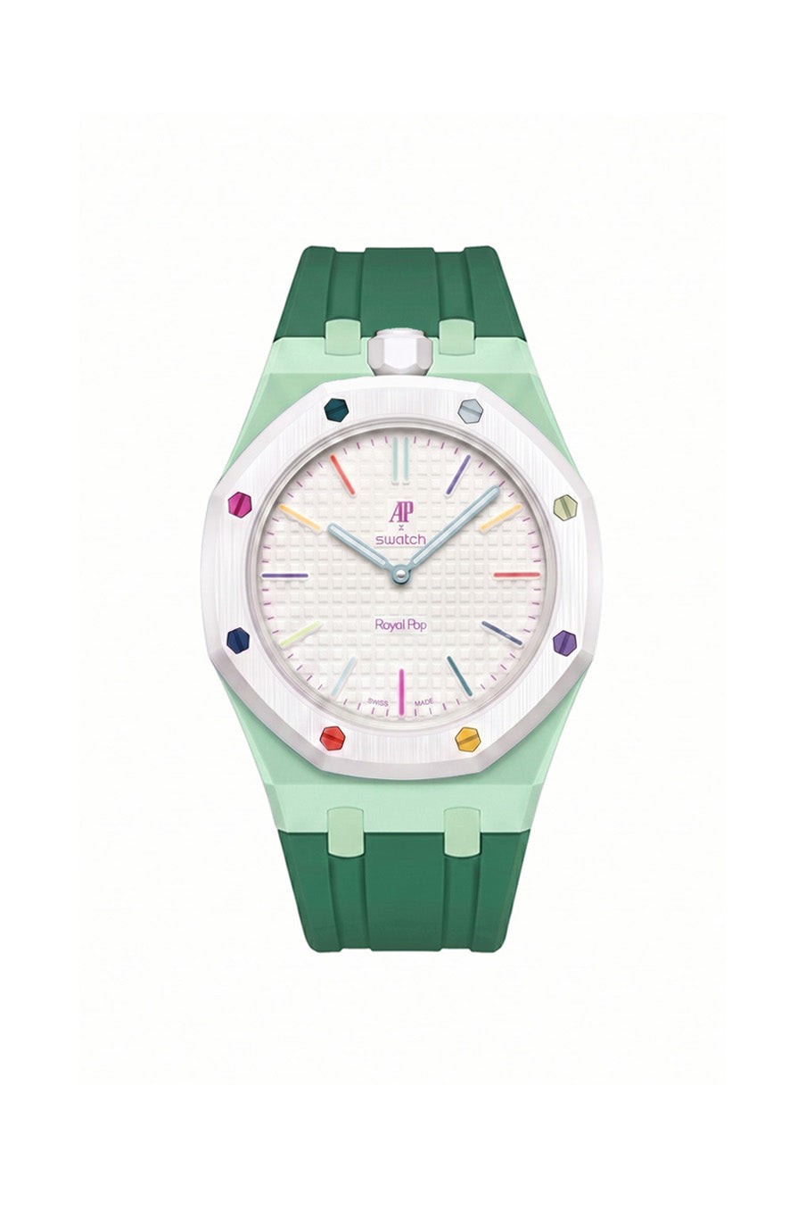 Huit Blanc Royal Pop Rubber Strap