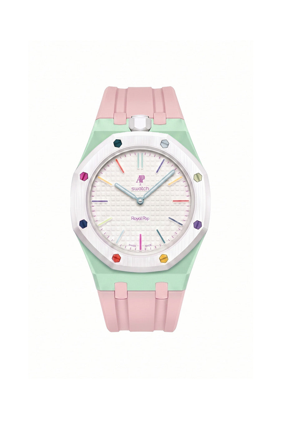 Huit Blanc Royal Pop Rubber Strap