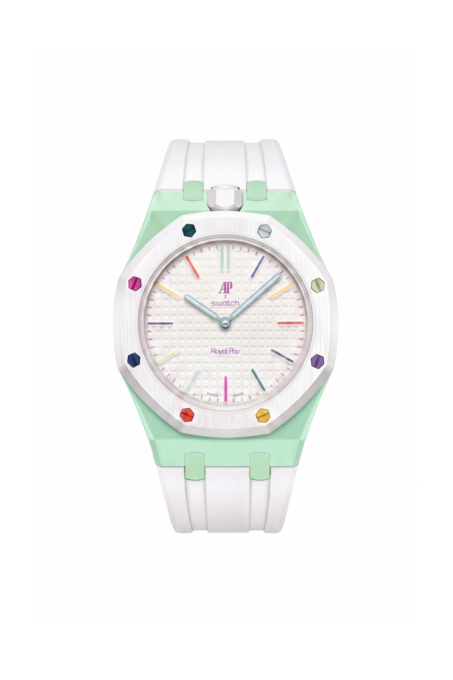 Huit Blanc Royal Pop Rubber Strap
