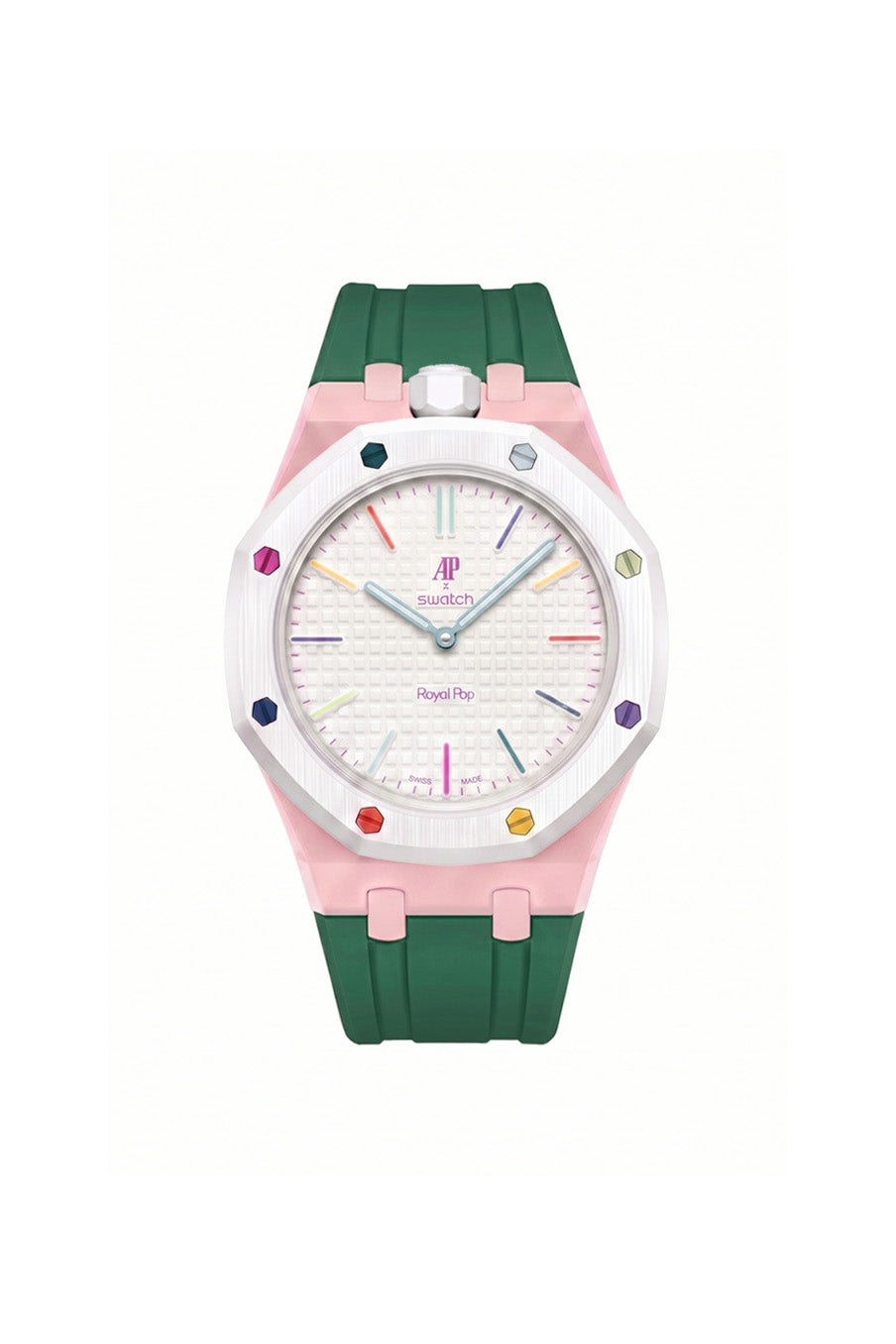 Huit Blanc Royal Pop Rubber Strap