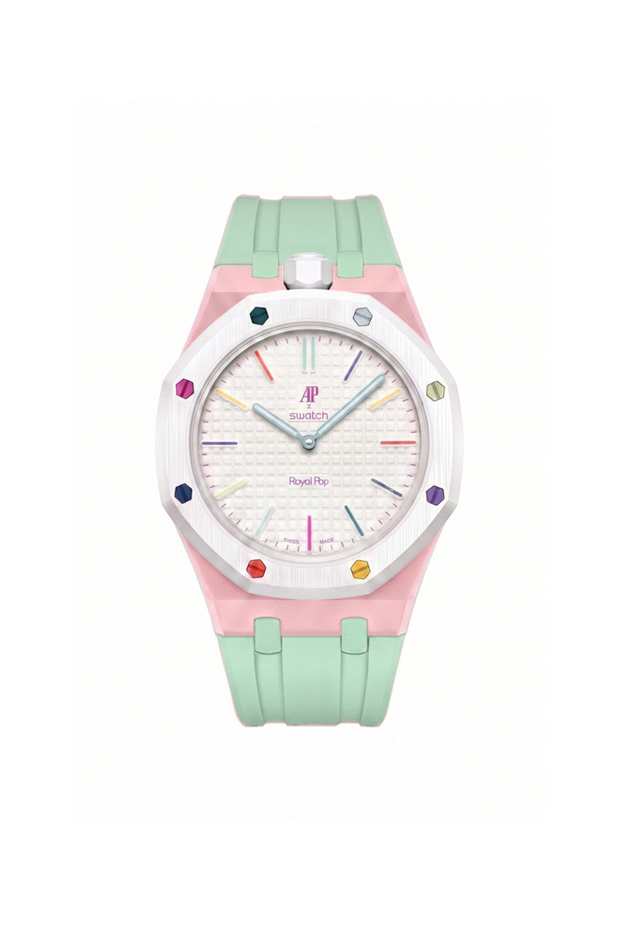 Huit Blanc Royal Pop Rubber Strap