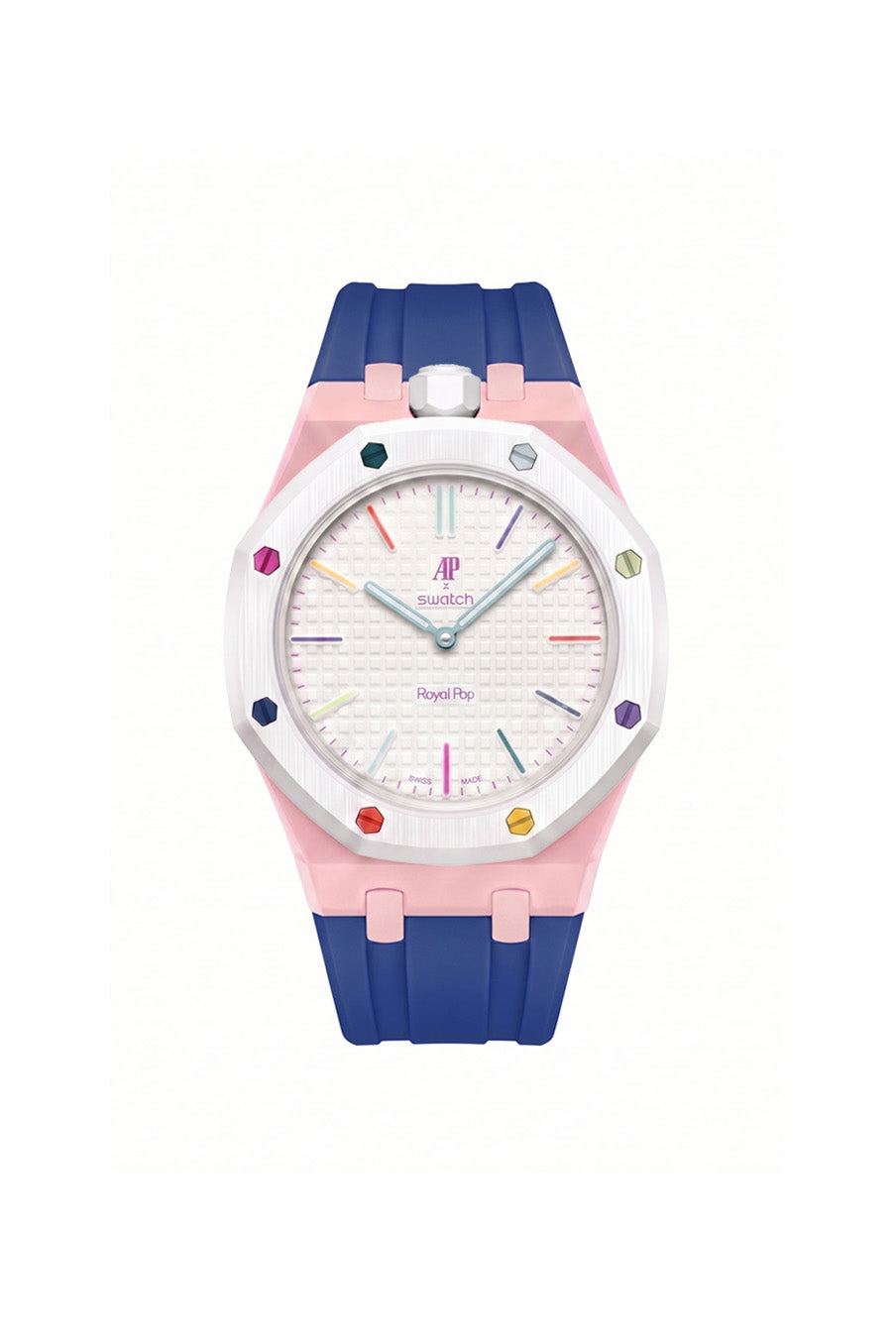 Huit Blanc Royal Pop Rubber Strap