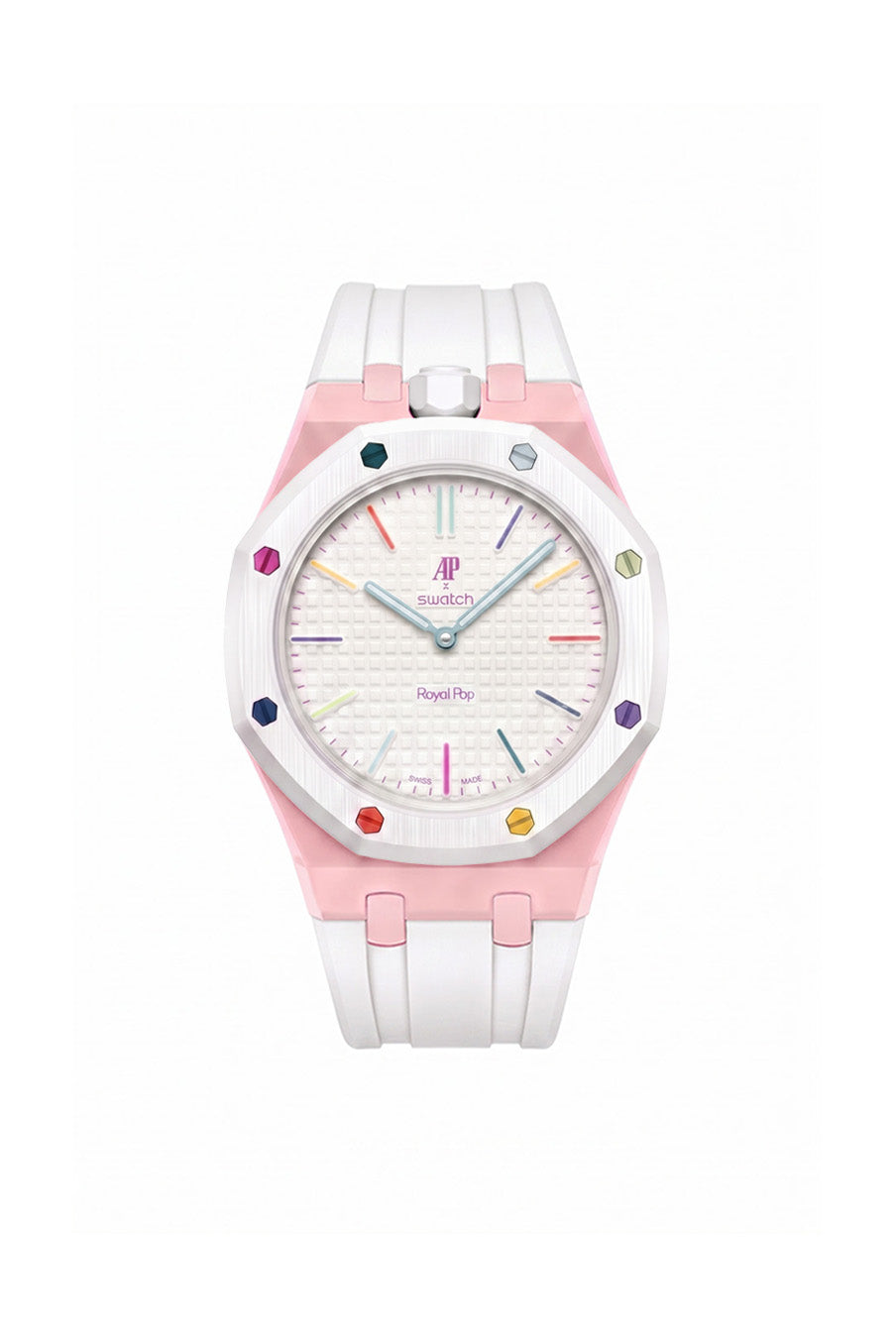 Huit Blanc Royal Pop Rubber Strap