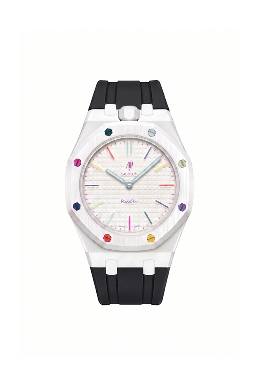 Huit Blanc Royal Pop Rubber Strap