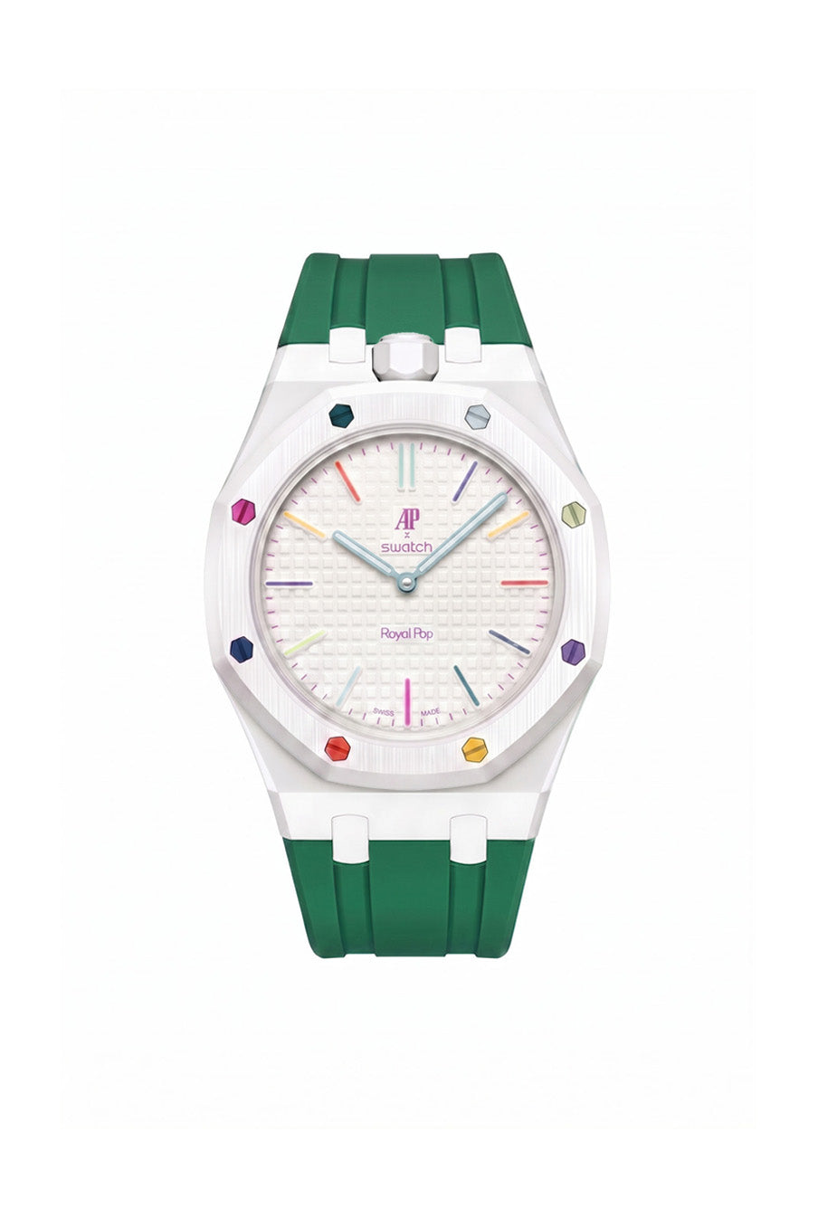 Huit Blanc Royal Pop Rubber Strap