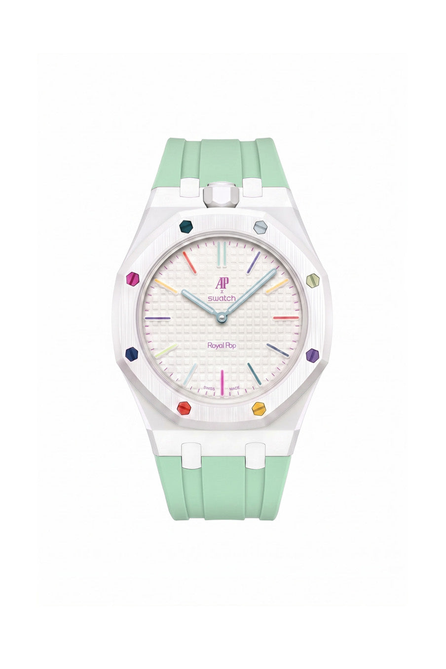 Huit Blanc Royal Pop Rubber Strap