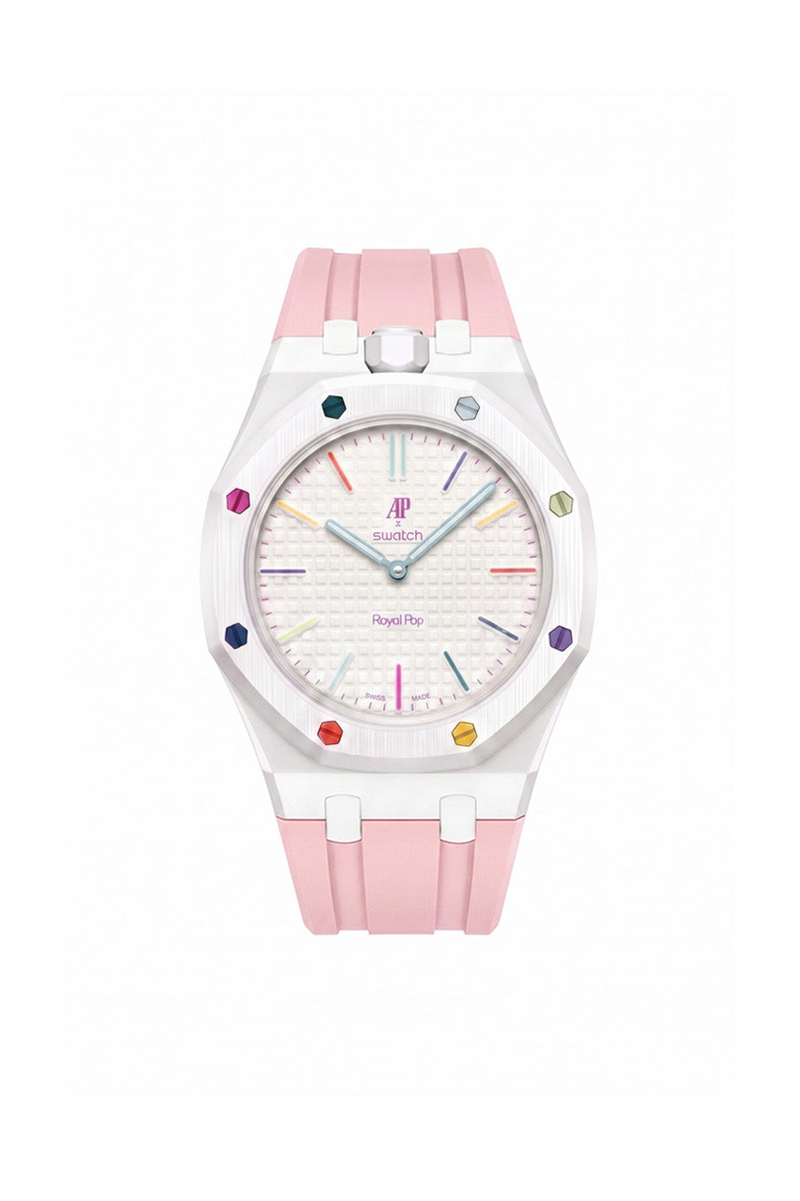 Huit Blanc Royal Pop Rubber Strap