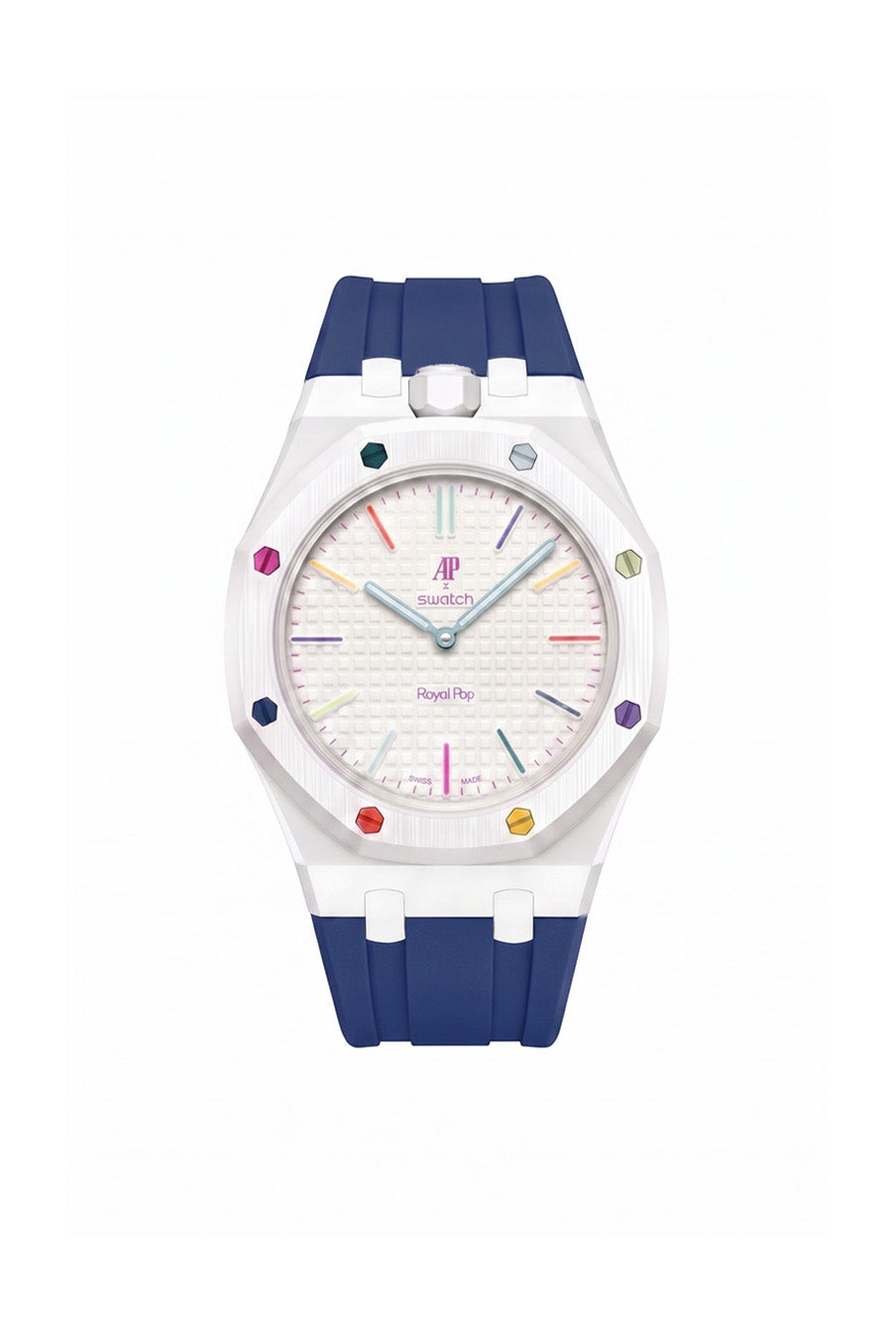 Huit Blanc Royal Pop Rubber Strap
