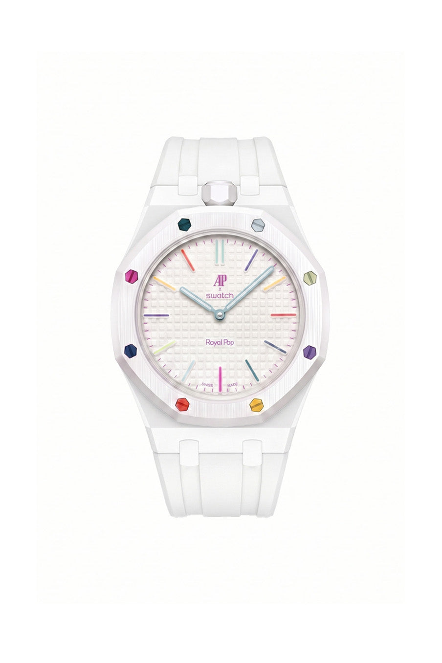 Huit Blanc Royal Pop Rubber Strap