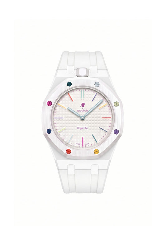 Huit Blanc Royal Pop Rubber Strap