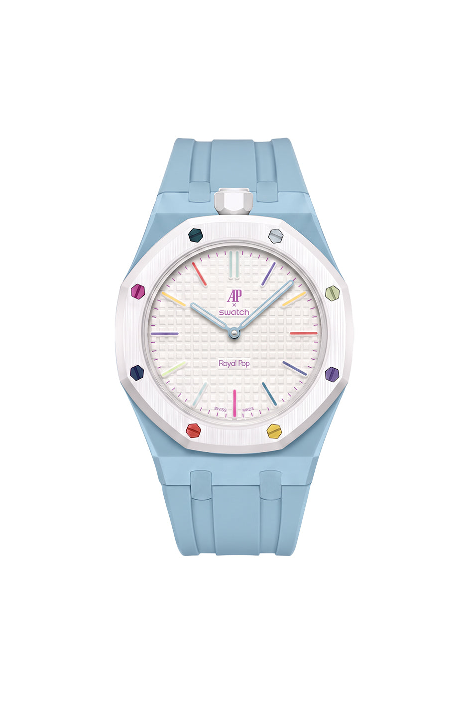 Huit Blanc Royal Pop Rubber Strap