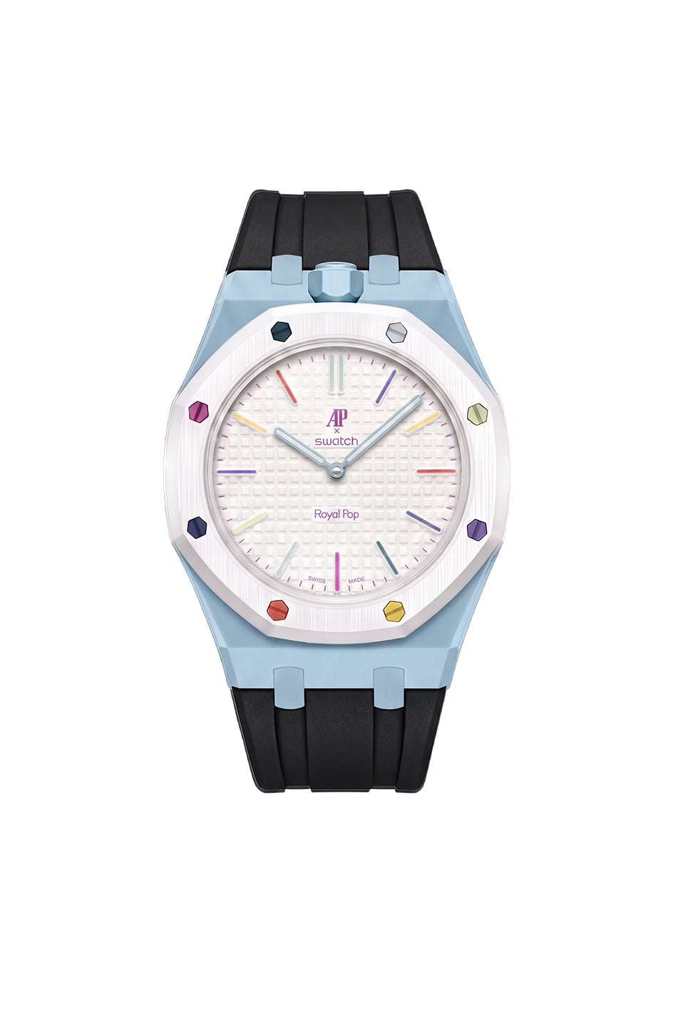 Huit Blanc Royal Pop Rubber Strap