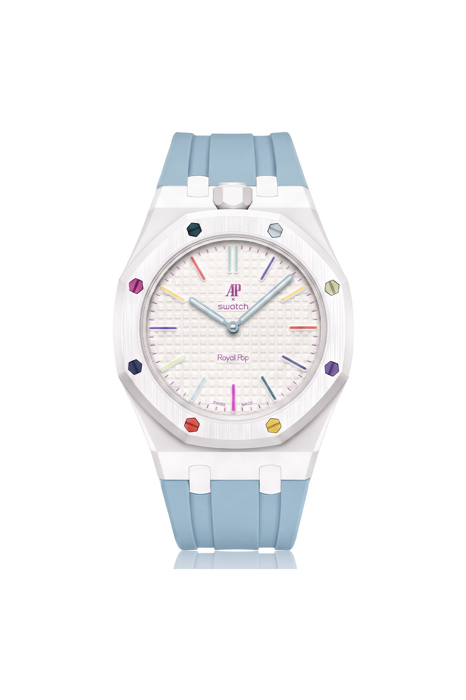 Huit Blanc Royal Pop Rubber Strap