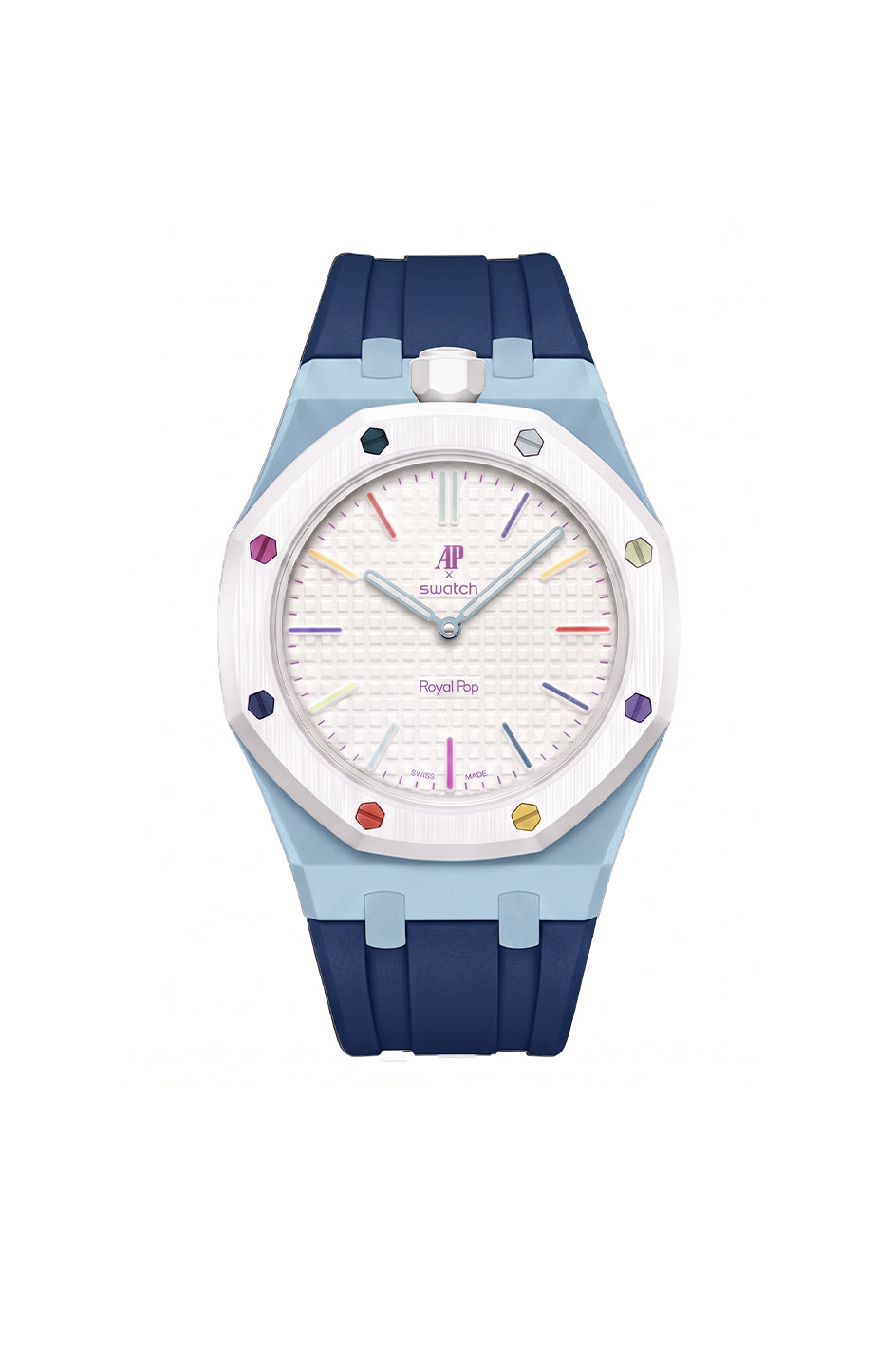 Huit Blanc Royal Pop Rubber Strap