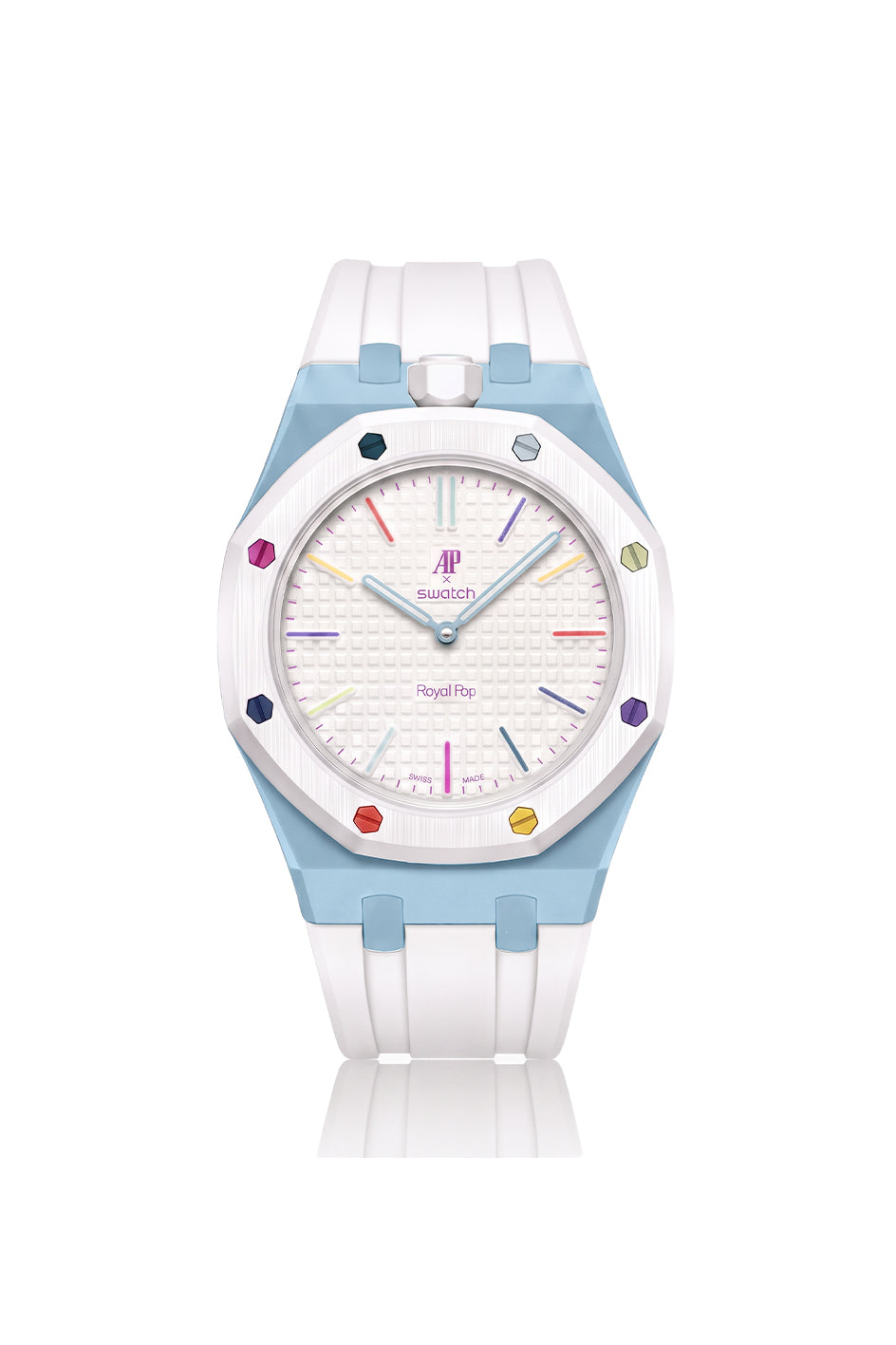 Huit Blanc Royal Pop Rubber Strap