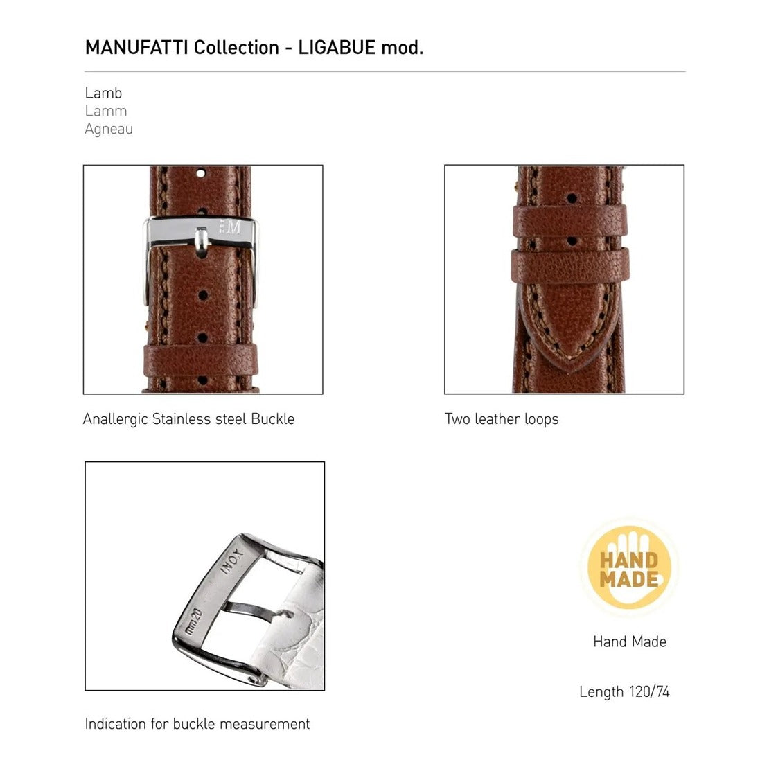 Ligabue Leather Watch Strap