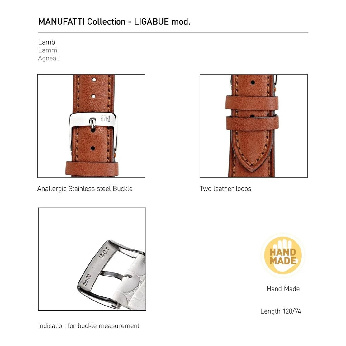 Ligabue Leather Watch Strap