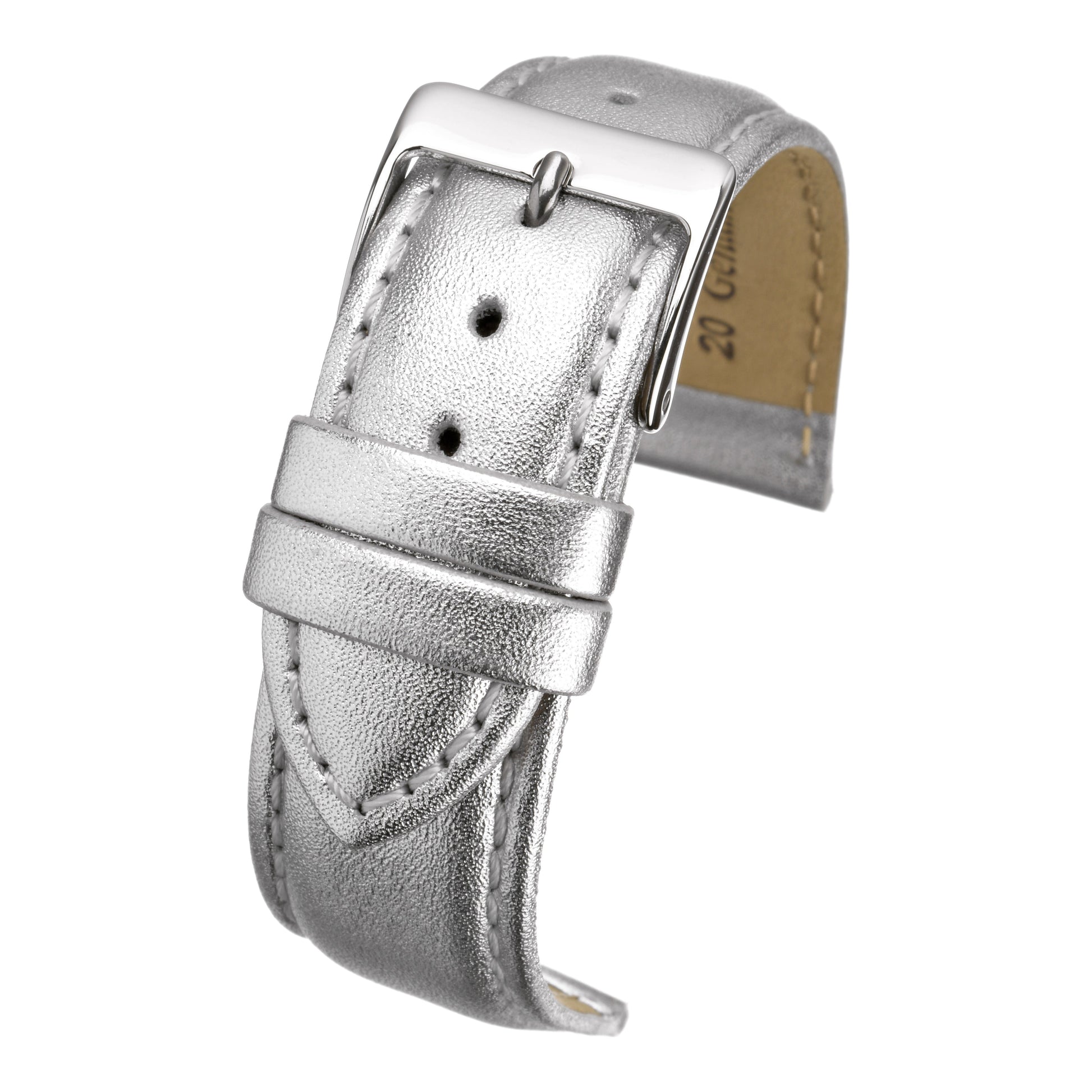 Metallic Colours Leather Watch Strap