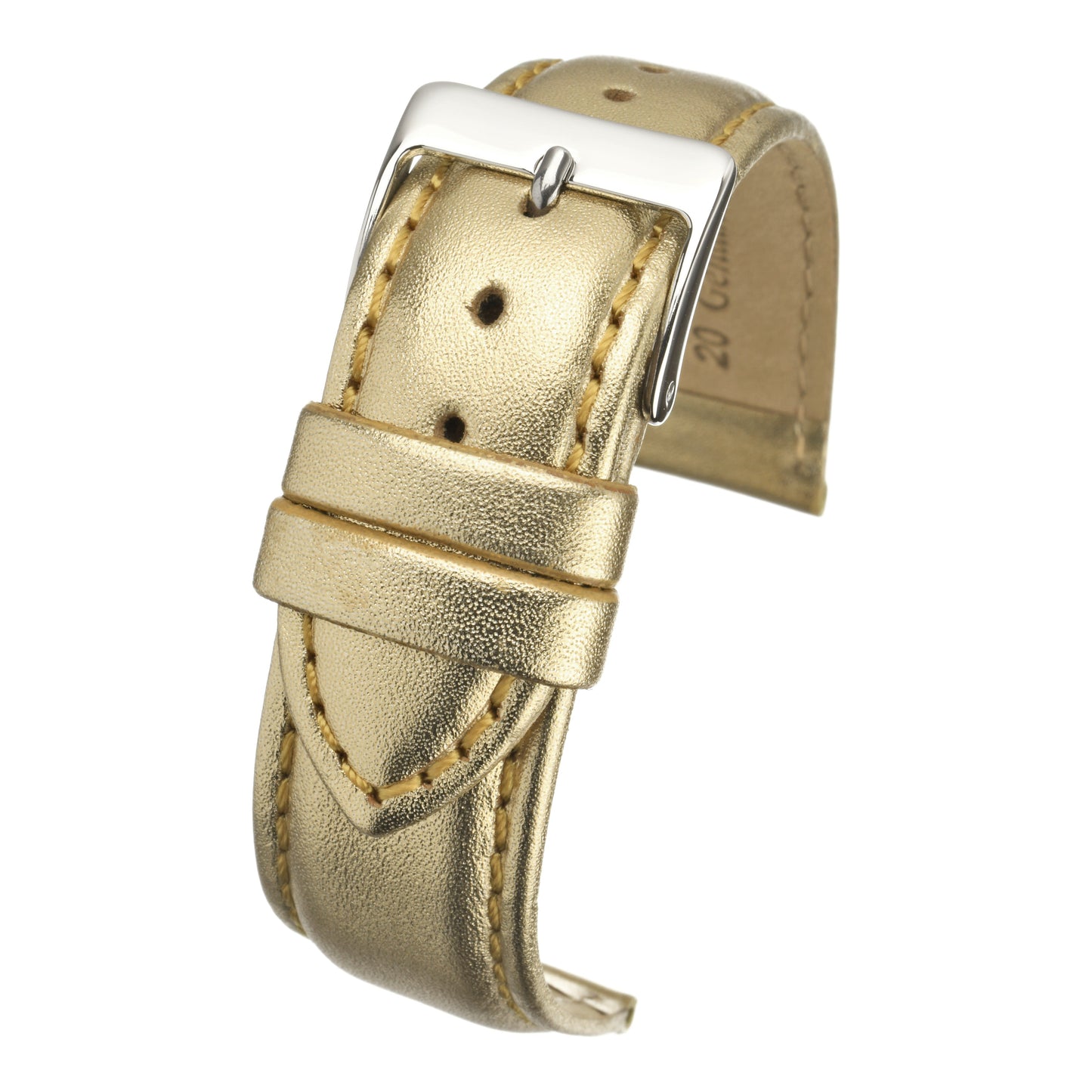 Metallic Colours Leather Watch Strap