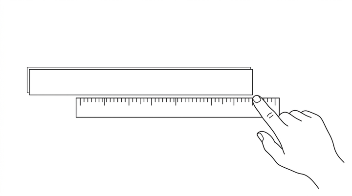 Measure the strip against a ruler