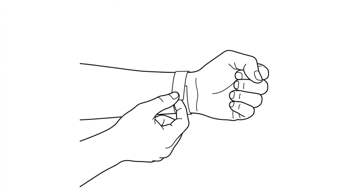 Wrap a strip of paper around your wrist