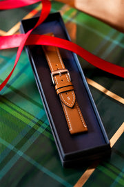 Handmade Leather Strap with Contrast Stitch – 18mm to 22mm