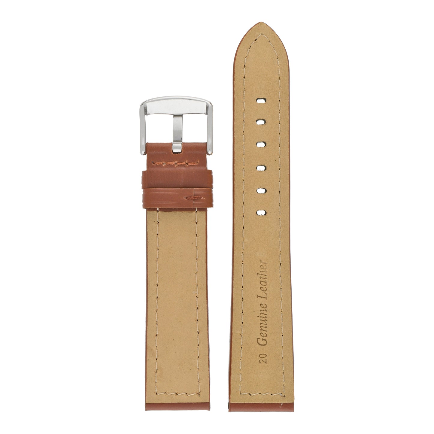 Modern Cut Edge Leather Watch Strap
