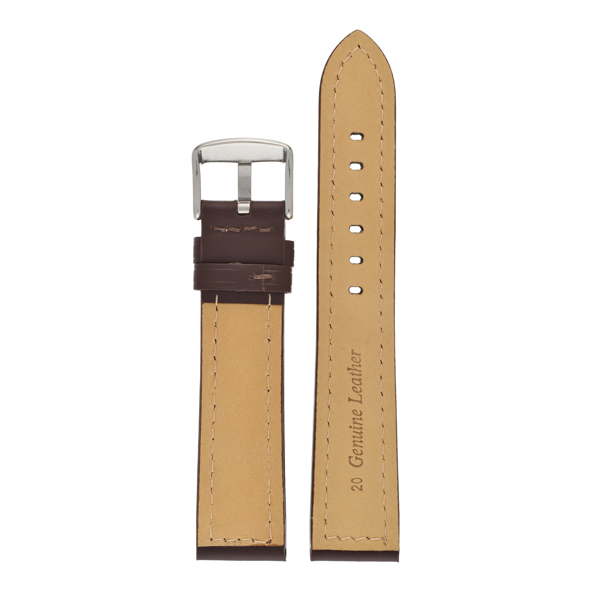 Modern Cut Edge Leather Watch Strap