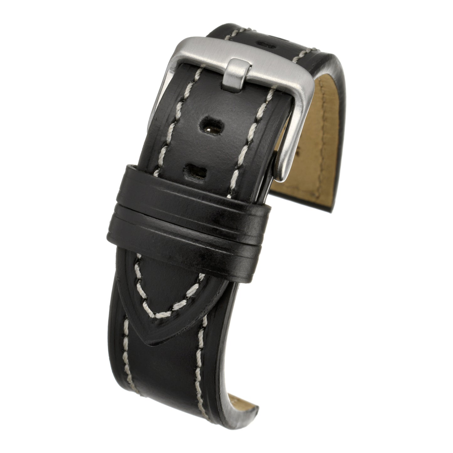Modern Cut Edge Leather Watch Strap