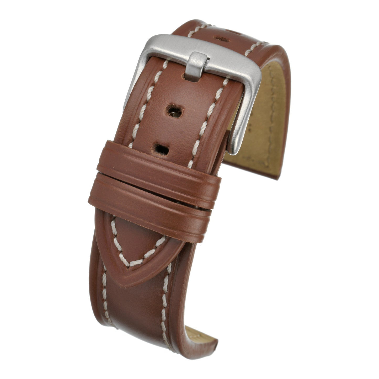Modern Cut Edge Leather Watch Strap