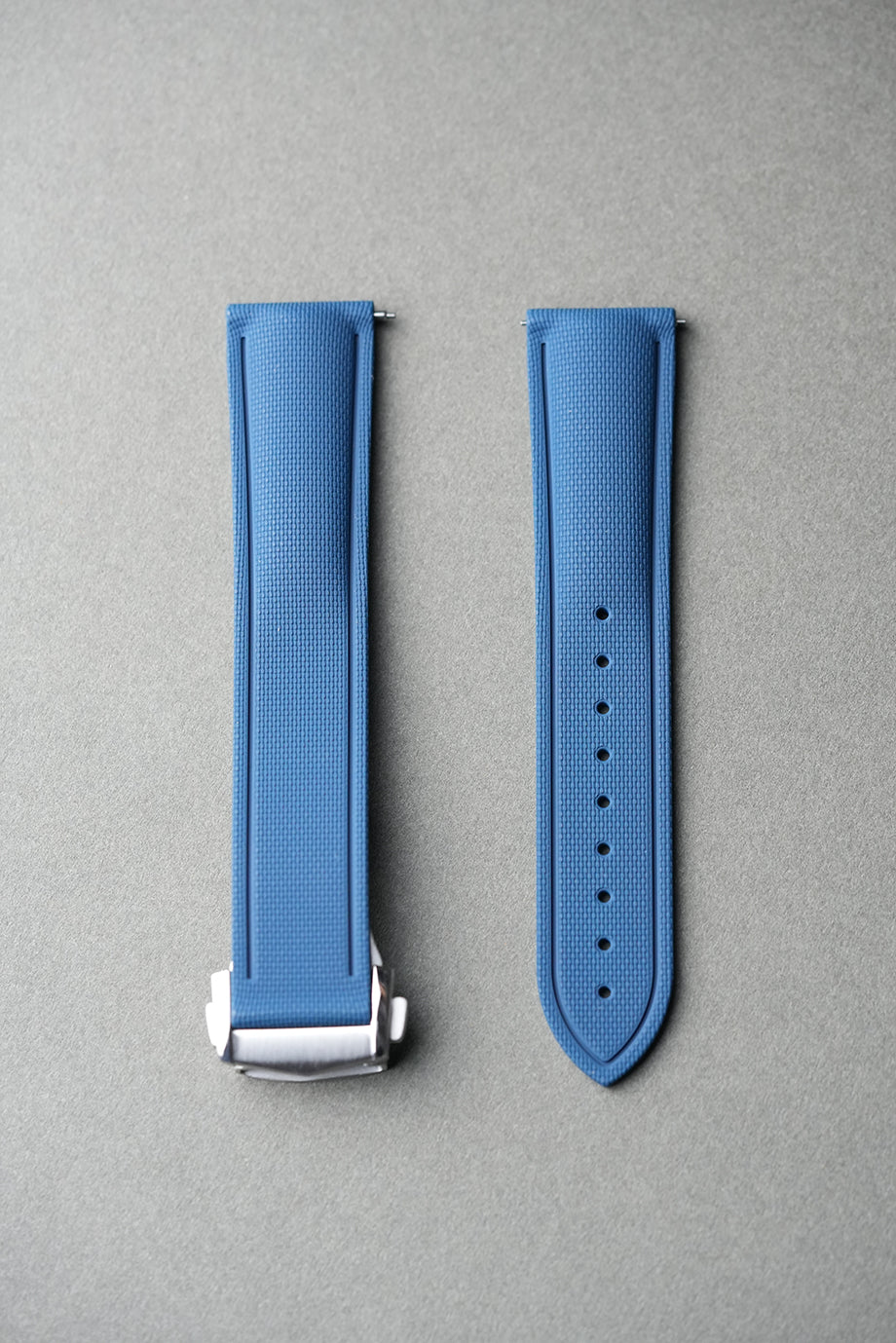 Sailcloth Effect FKM Rubber Strap with Deployant Clasp 20mm-22mm