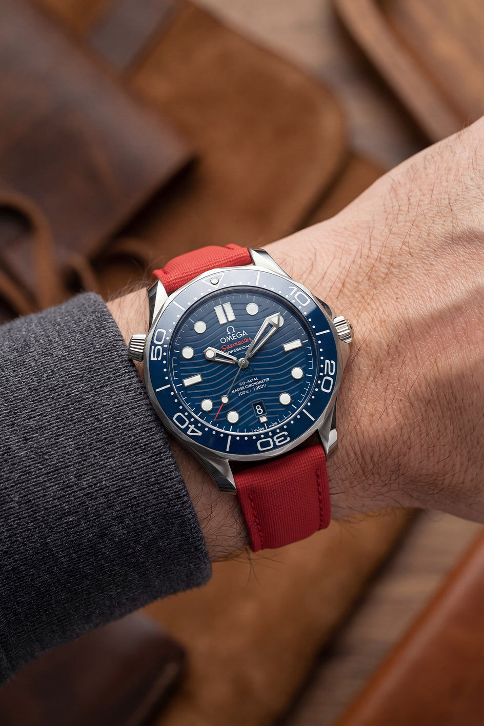 Omega Seamaster Aqua Terra 150M Green Sailcloth FKM Rubber Strap Replacement