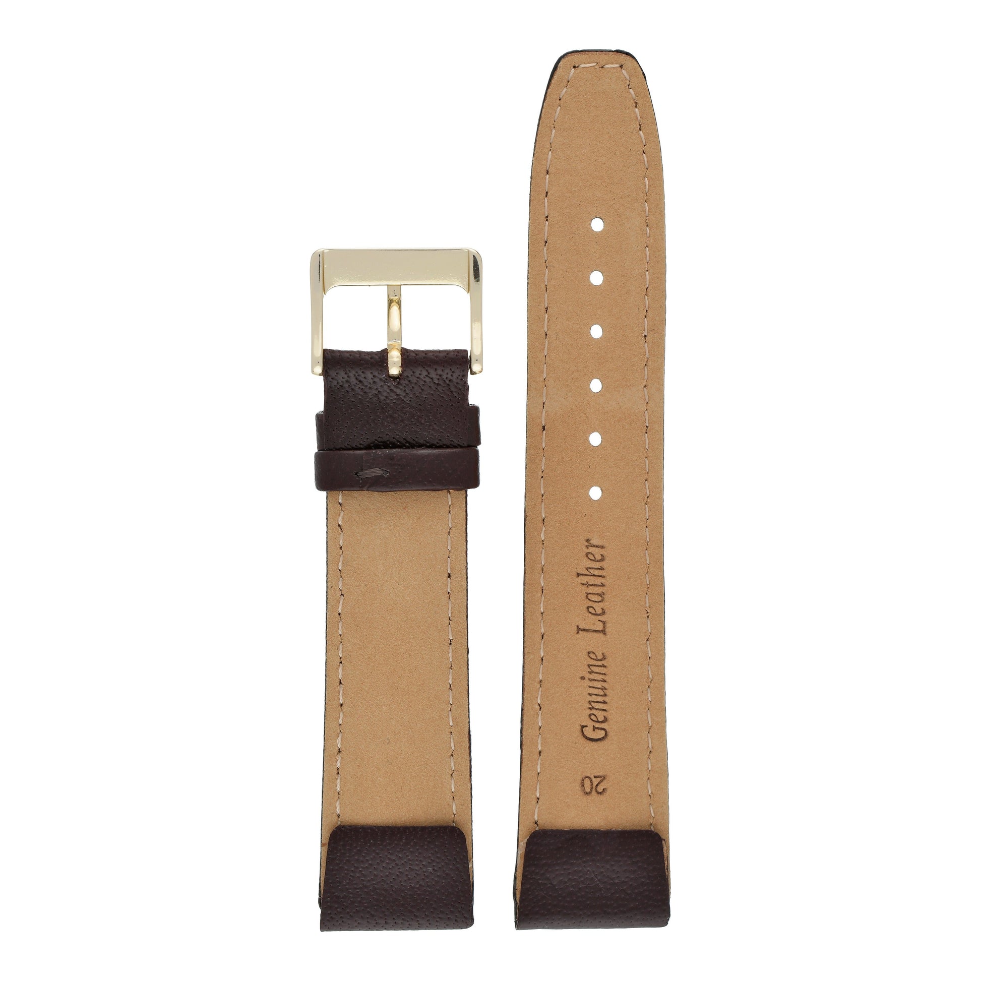 Open Ended Buffalo Leather Watch Strap