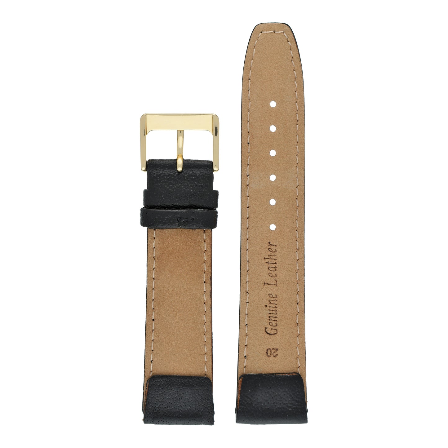 Open Ended Buffalo Leather Watch Strap