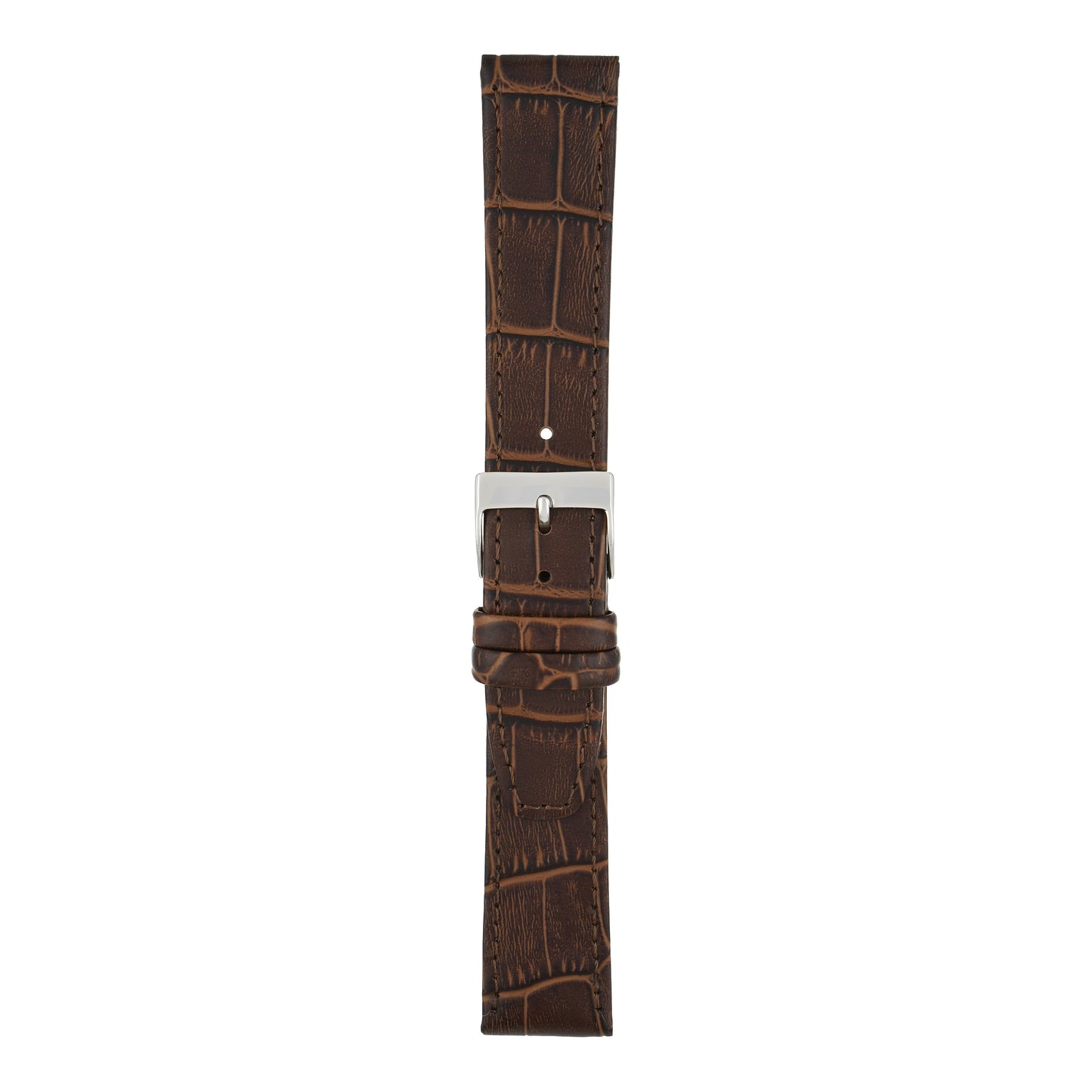 Open Ended Crocodile Leather Watch Strap