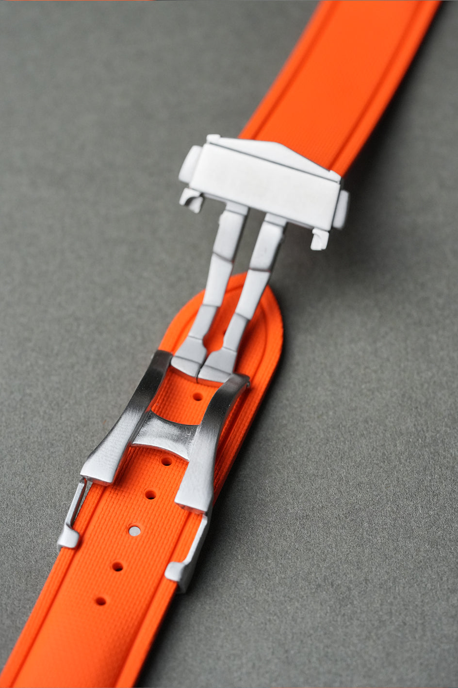 Sailcloth Effect FKM Rubber Strap with Deployant Clasp 20mm-22mm