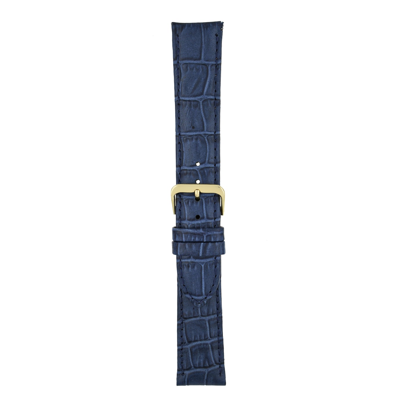 Padded Alligator Grain Leather Watch Strap (12mm-26mm)