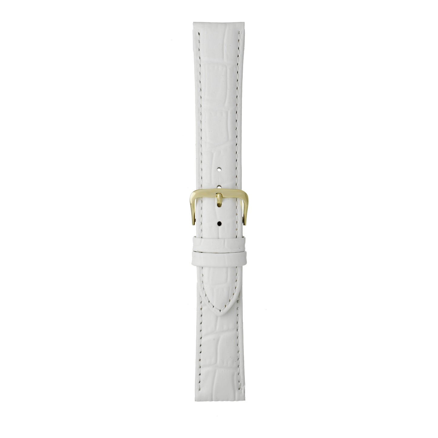 Padded Alligator Grain Leather Watch Strap (12mm-26mm)