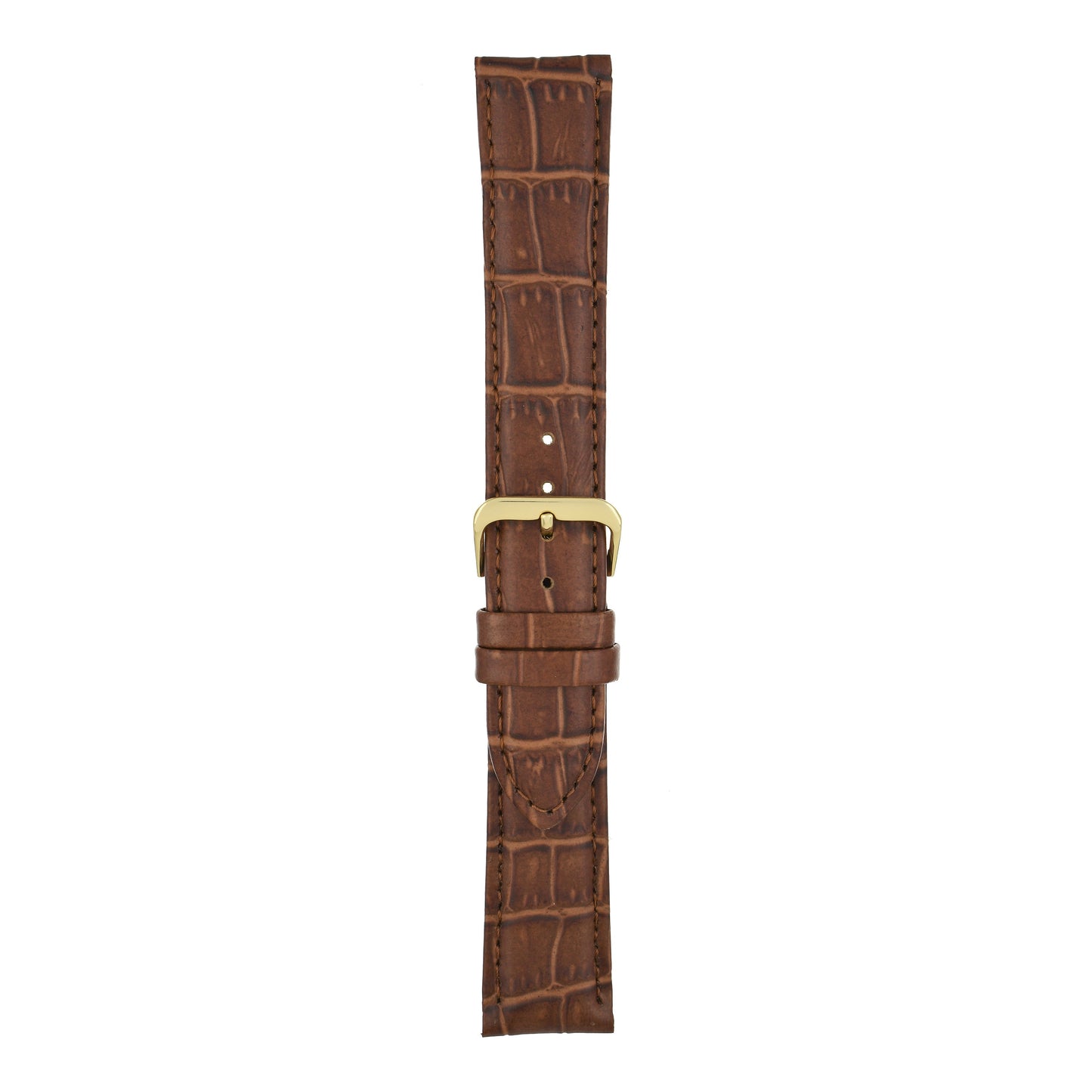 Padded Alligator Grain Leather Watch Strap (12mm-26mm)