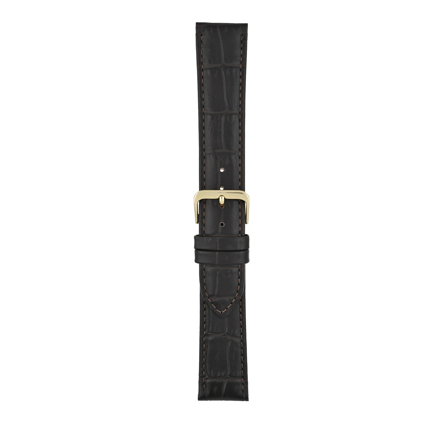 Padded Alligator Grain Leather Watch Strap (12mm-26mm)