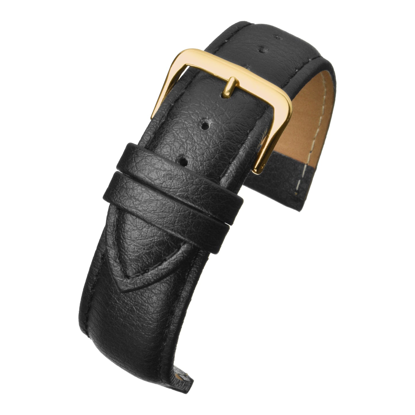 Padded Buffalo Grain Leather Watch Strap (12mm-26mm)