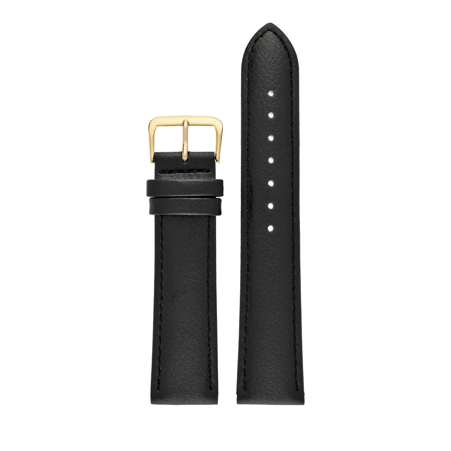 Padded Buffalo Grain Leather Watch Strap (12mm-26mm)