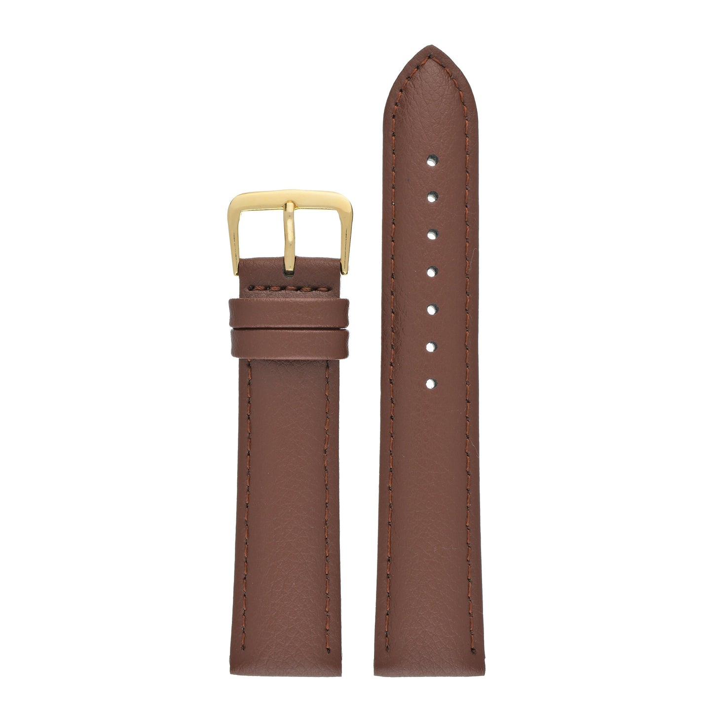 Padded Buffalo Grain Leather Watch Strap (12mm-26mm)